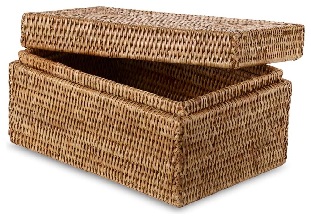 Liana Lidded Box Tropical Storage Bins And Boxes by DESIGN IDEAS