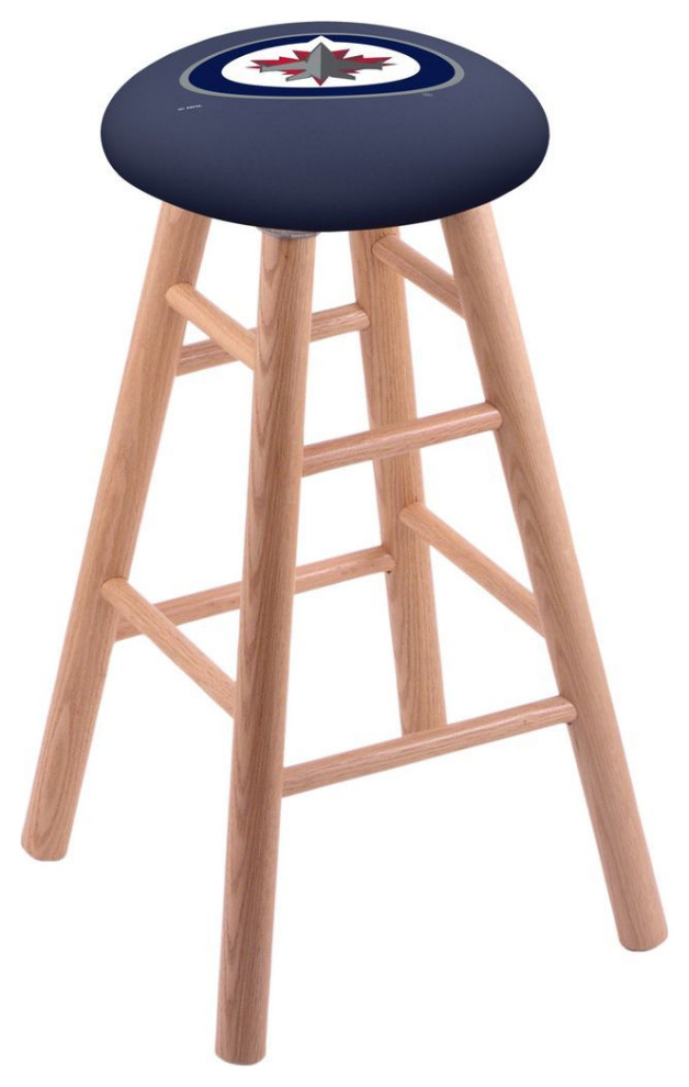 Holland RC Winnipeg Jets 24" Swivel Oak Counter Stool Natural