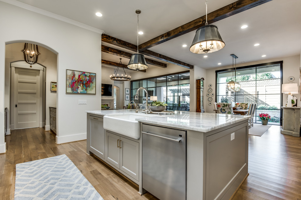 Zerolot Line Home in North Dallas Farmhouse Dallas by Hawkins