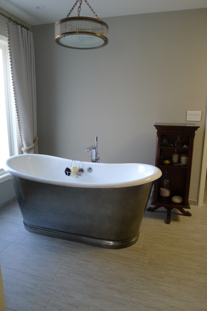 Bathroom - large transitional bathroom idea in Indianapolis