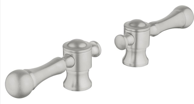 Grohe Bridgeford Brass Metal Lever Handle In 1 Pair Supersteel