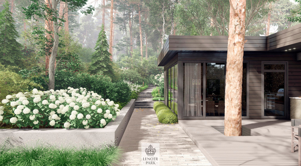 Сад на склоне в КП Подмосковные просторы