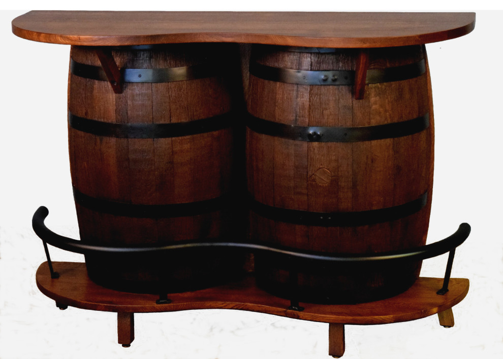 Shooter's Split Barrel Bar Industrial Wine And Bar by