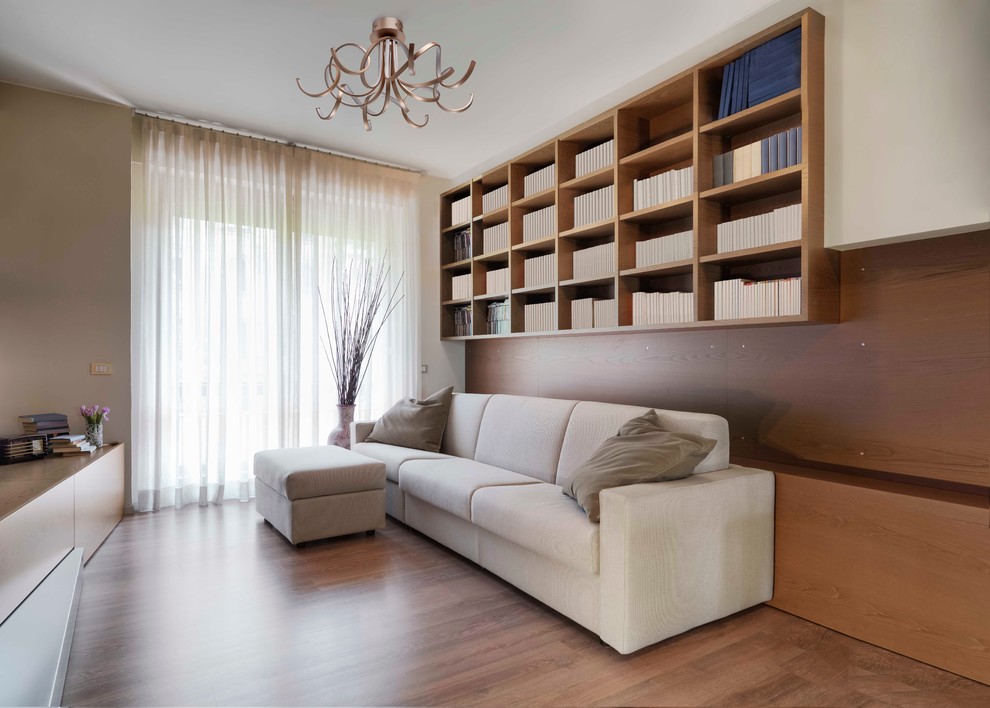 Зона для чтения и отдыха в гостиной