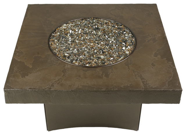 Oriflamme Gas Fire Pit Square Table Savanna Contemporary Fire