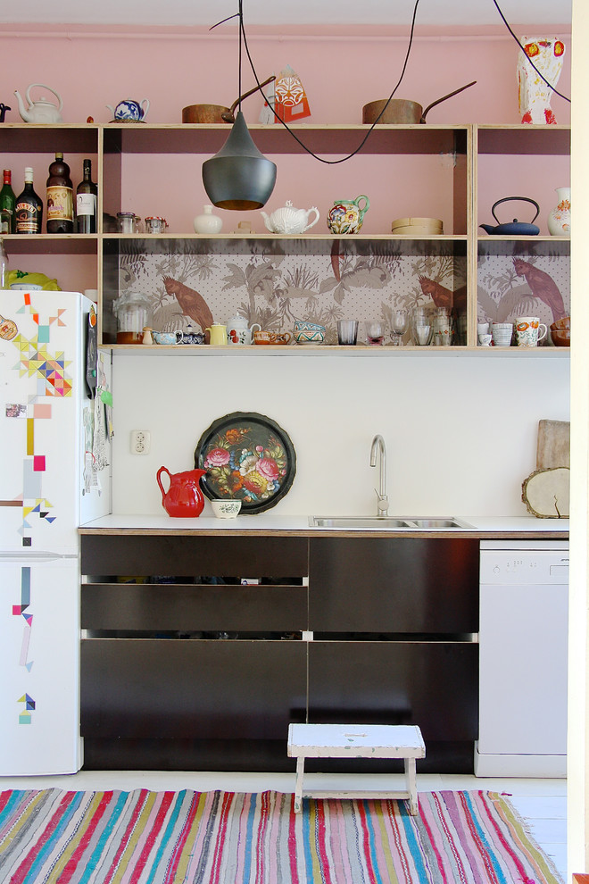 Photo of an eclectic kitchen in Amsterdam.