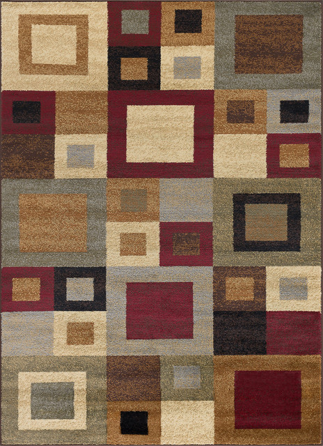Jamie Contemporary Abstract Multi-Color Rectangle Area Rug, 7.6' x 10'