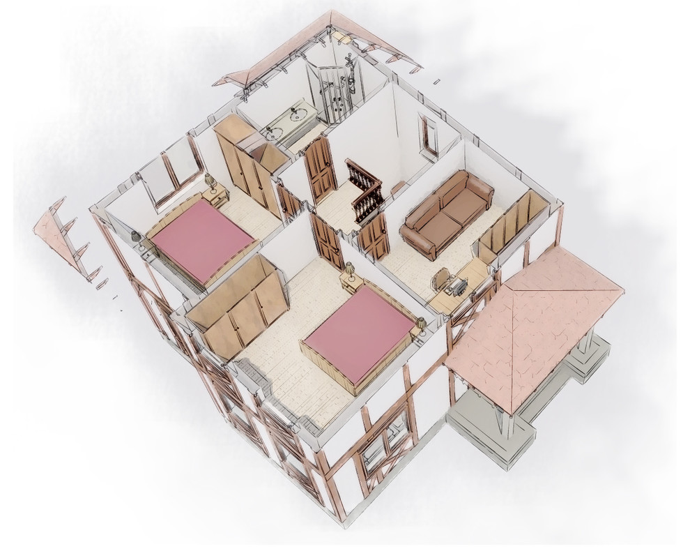Каркасный дом в фахверковом стиле