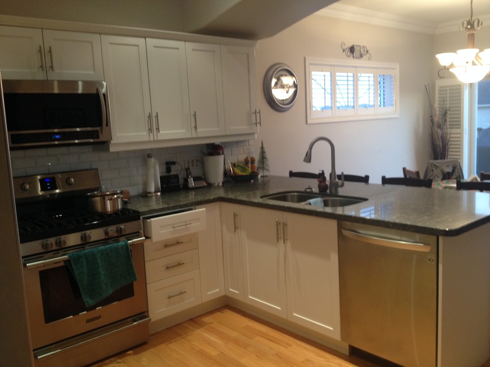 Example of a small transitional kitchen design in Toronto