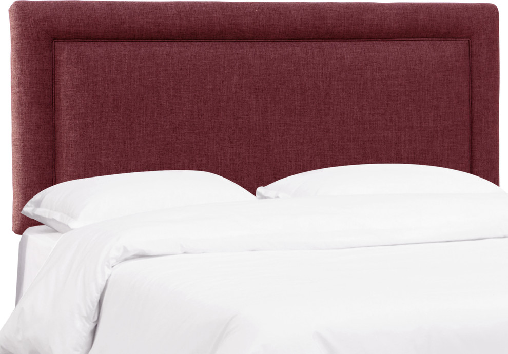 Border Headboard in Zuma Oxblood Transitional Headboards by Skyline Furniture Mfg Inc