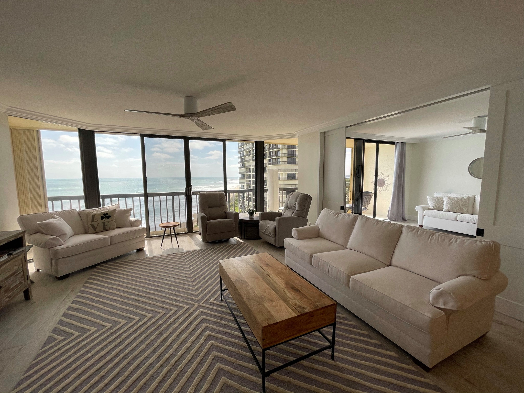 Ocean Front Living Room and Den/Guest room