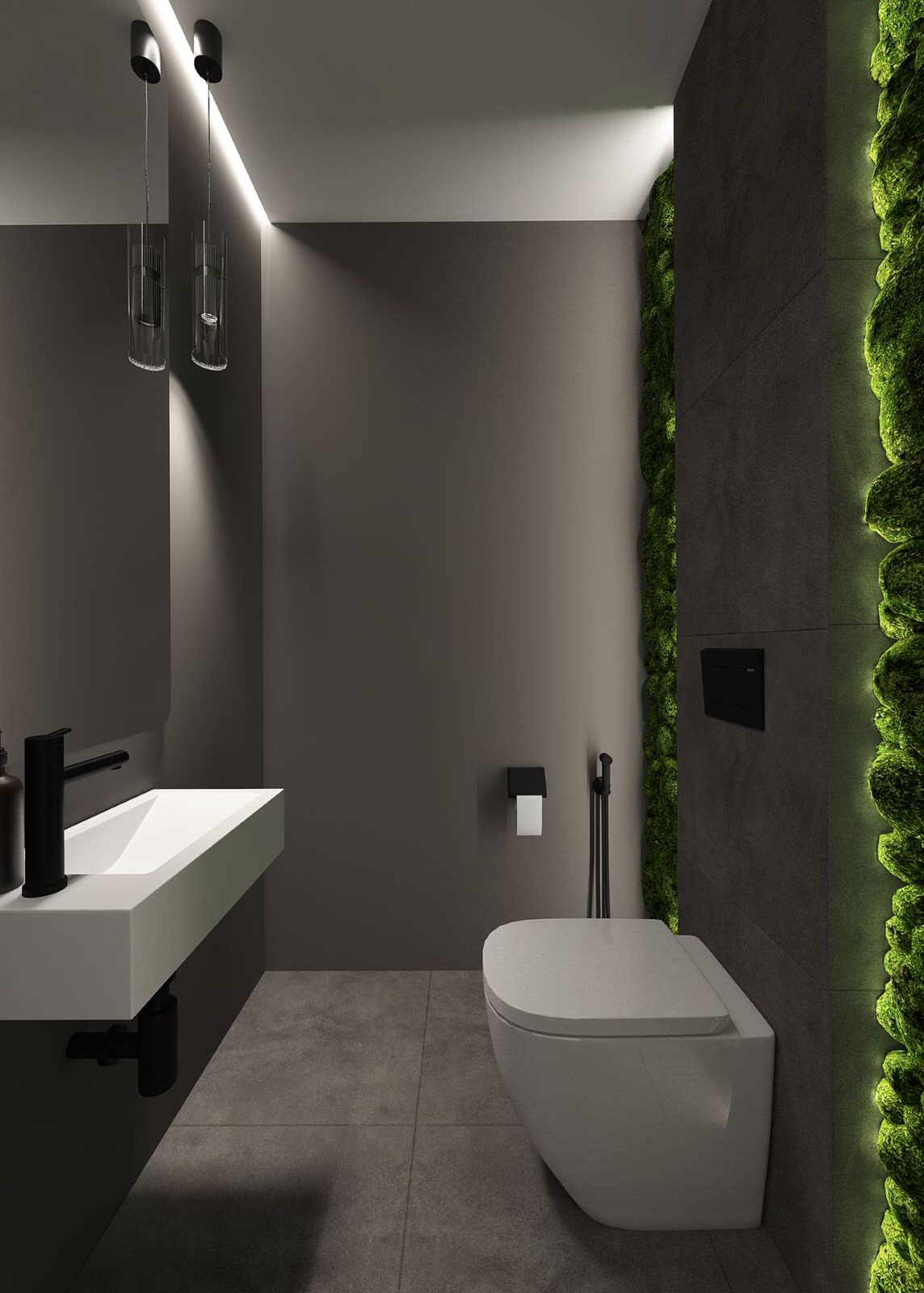 Дизайн-проекта санузла /  село Малые Кабалы, республика Татарстан