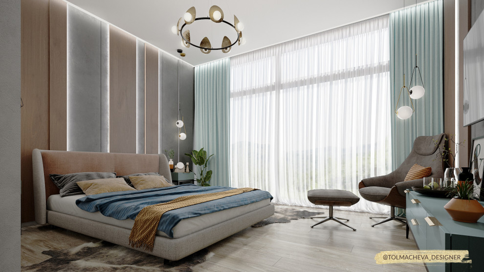 Дизайн мастер-спальни в частном жилом доме