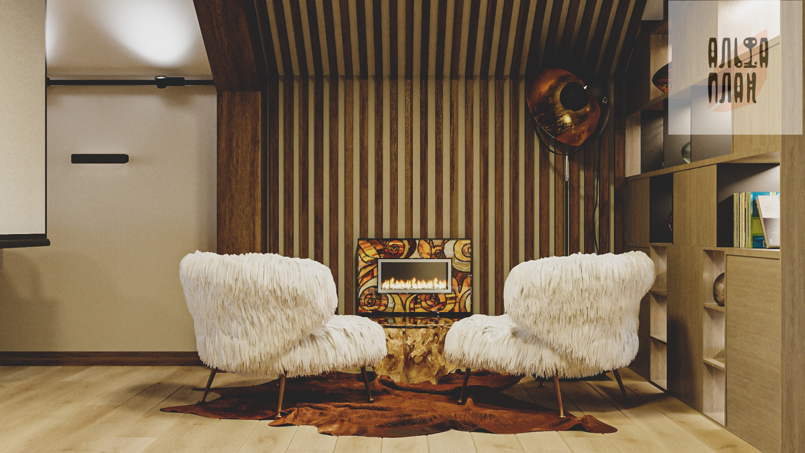 Коттедж, Каширское шоссе, Гостинная