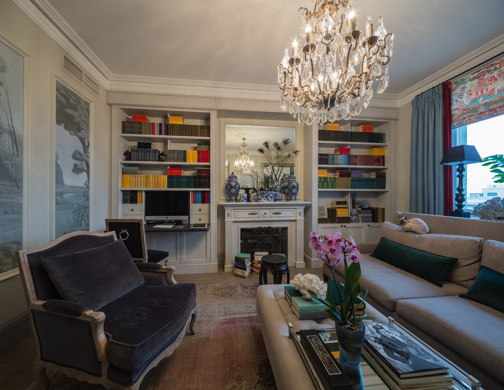 Библиотека. Фальш-камин