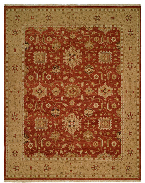 Sierra Flatweave Hand-Knotted Rug, Rust and Camel, 2'x3'