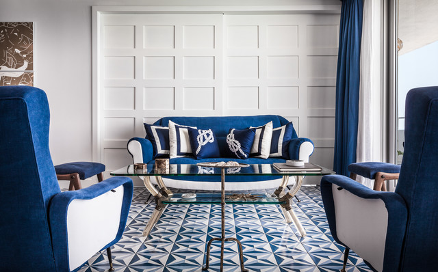 Miami Beach Residence maritim-vardagsrum
