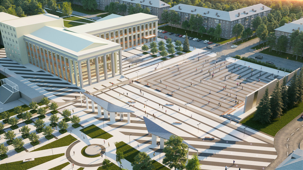 КОРОЛЁВ | ЦЕНТРАЛЬНАЯ ПЛОЩАДЬ ГОРОДА У ДК ИМ. КАЛИНИНА