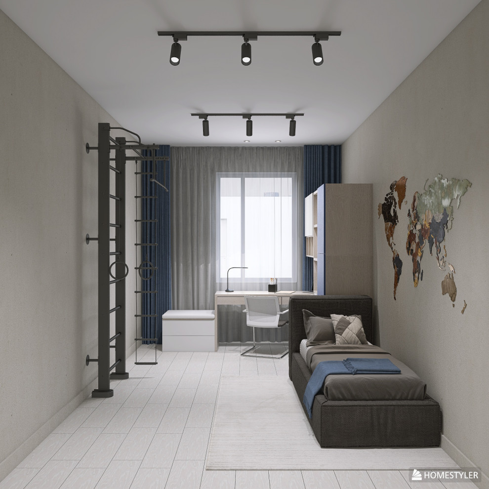 Уютная комната для школьника в современном стиле