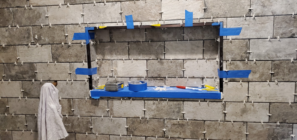 Custom shower niche