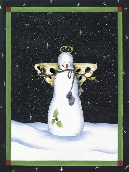 Praying Snowman By: Leslie J. Beck 34 x 26 Art Print