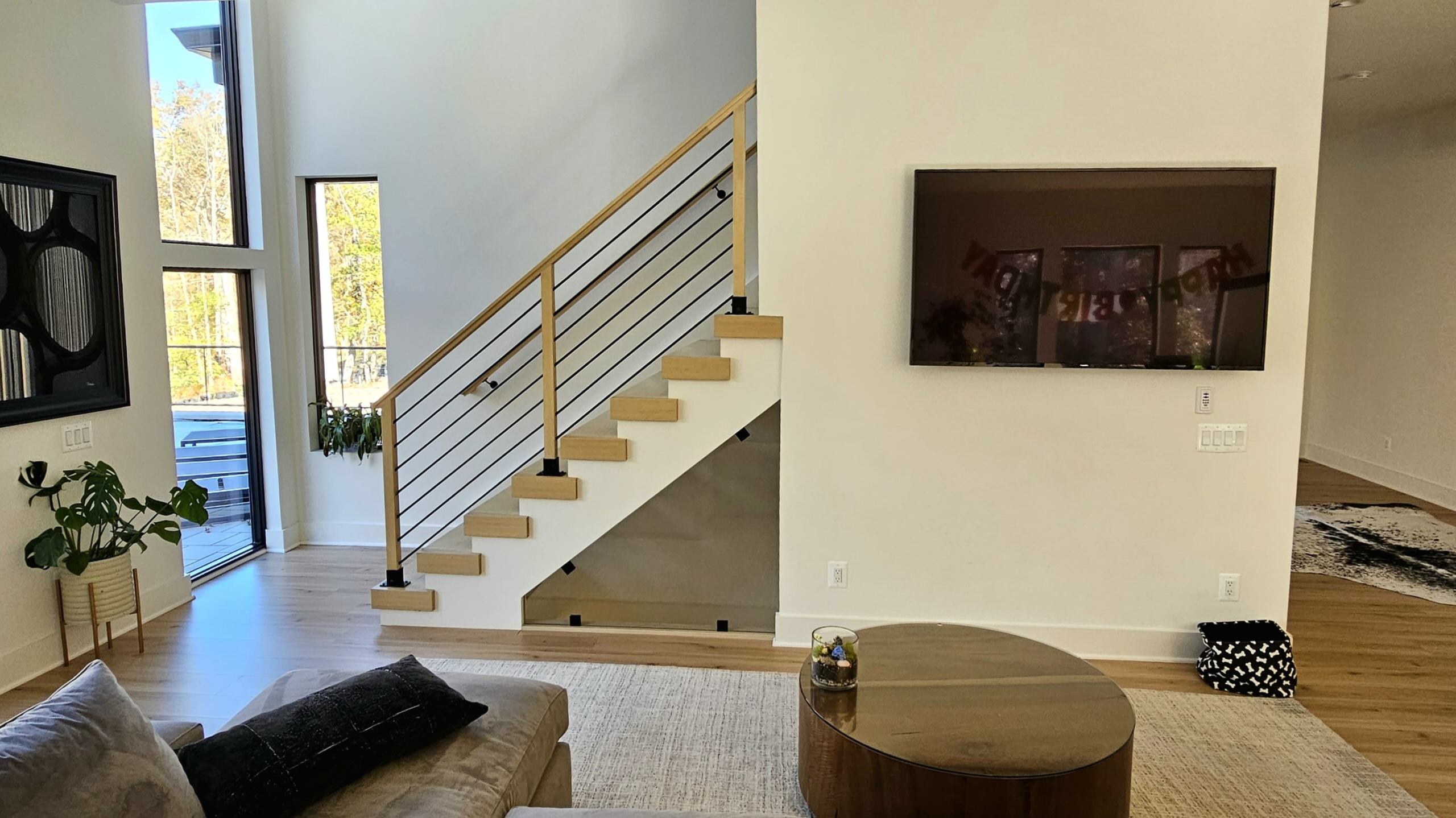 111_Open-Rise Stair with a Stunning Pool View, Great Falls, VA 22066