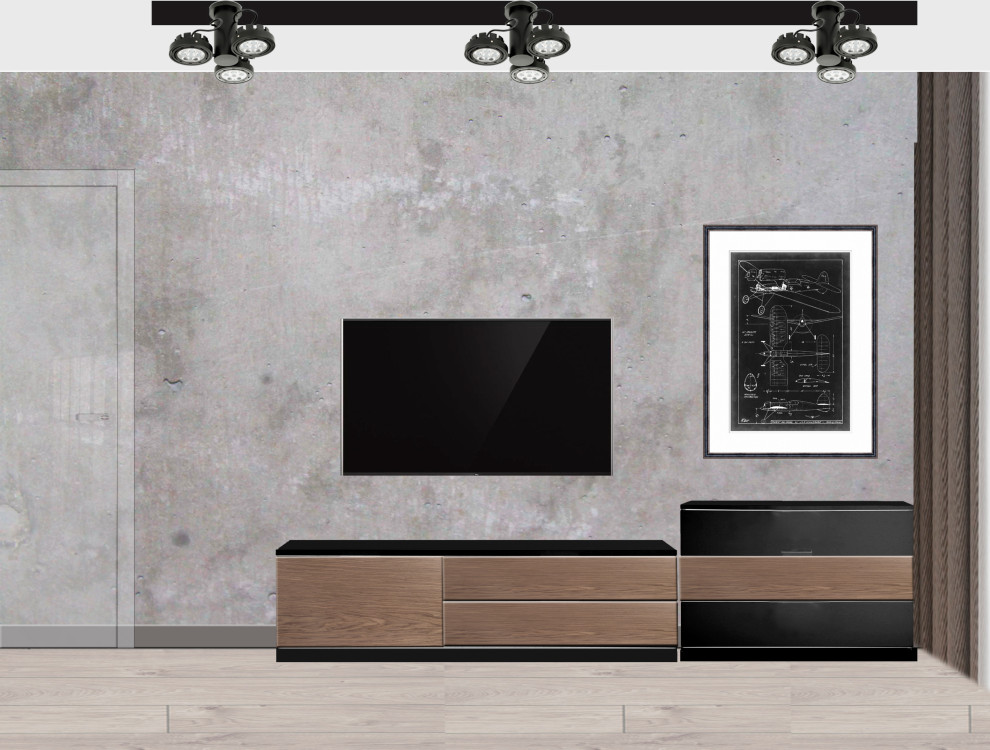 Эскизный проект  в коллажах,2-х комнатной квартиры