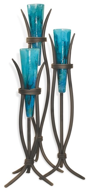 Milan Floor Vases Set Of 3 Vases By Timeless Wrought Iron
