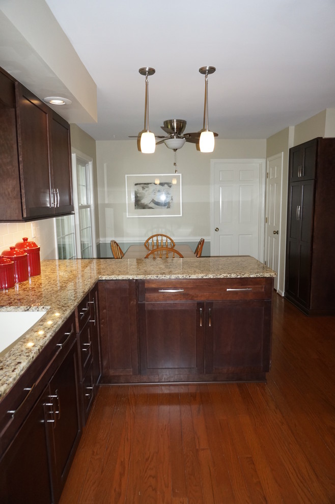 Merillat Classic Tolani In Oak Pecan Living Room Kitchen Kitchen Pantry Cabinets Small Kitchen Pantry