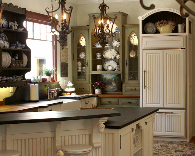 Inset Kitchen With Soapstone Farmhouse Kitchen Houston By