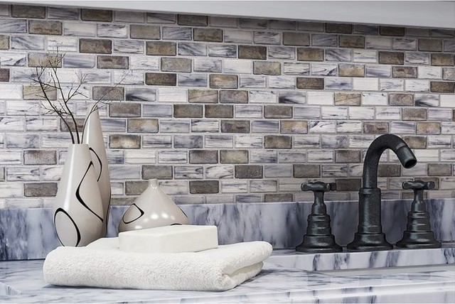 Silver Subway Tile Backsplash Home Design Ideas Silver Subway Tile Backsplash Home Design Ideas