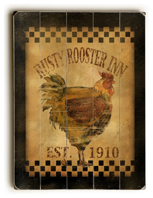 Rusty Rooster Inn Wooden Sign Farmhouse Novelty Signs By Rusty Rooster Inn Wooden Sign Farmhouse Novelty Signs By Lightning E Commerce