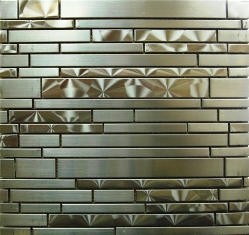 Interlocking Stainless Steel Mosaic Stainless Steel Tile, 10 Sq. Ft.