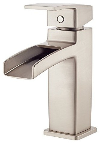 Pfister Kenzo Single Control Waterfall 4 Faucet Transitional Pfister Lg42df0k Kenzo Single Control Waterfall 4 Faucet Brushed Nickel