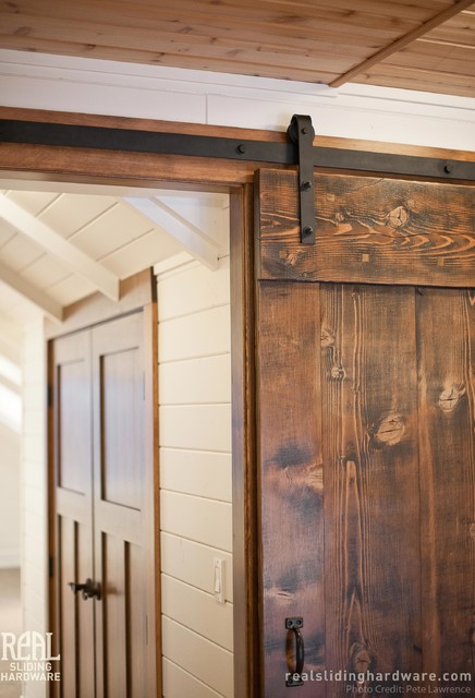 Custom Douglas Fir Salvaged Barn Doors Rustic Hall Seattle