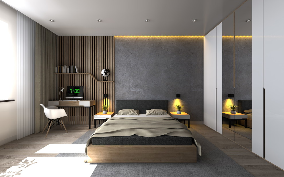 спальня в лофт стиле