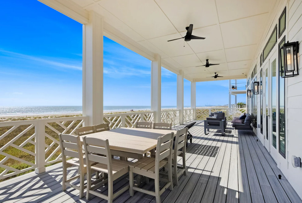 Galveston Beach house - Decking and custom railings