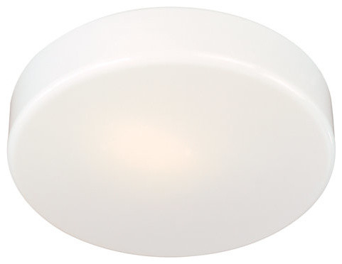 Minka Lavery 866-44-PL 1 Light Flush Mount in White with White Acrylic