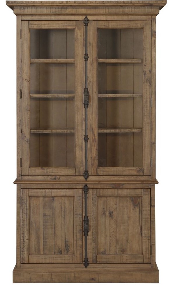 Magnussen Willoughby China Cabinet in Weathered Barley