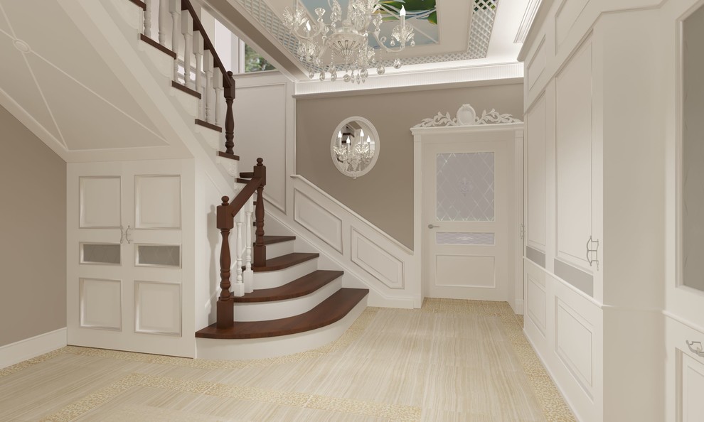 Интерьер коттеджа.  Современная классика.