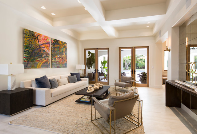 Coral Gables Residence trendy-dagligstue