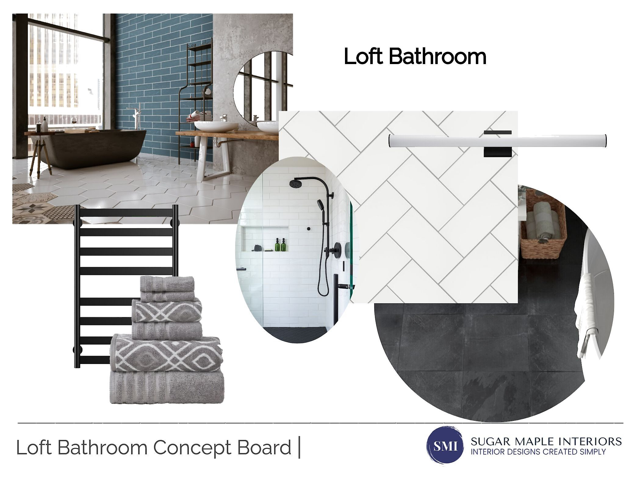Loft Bathroom Concept Board