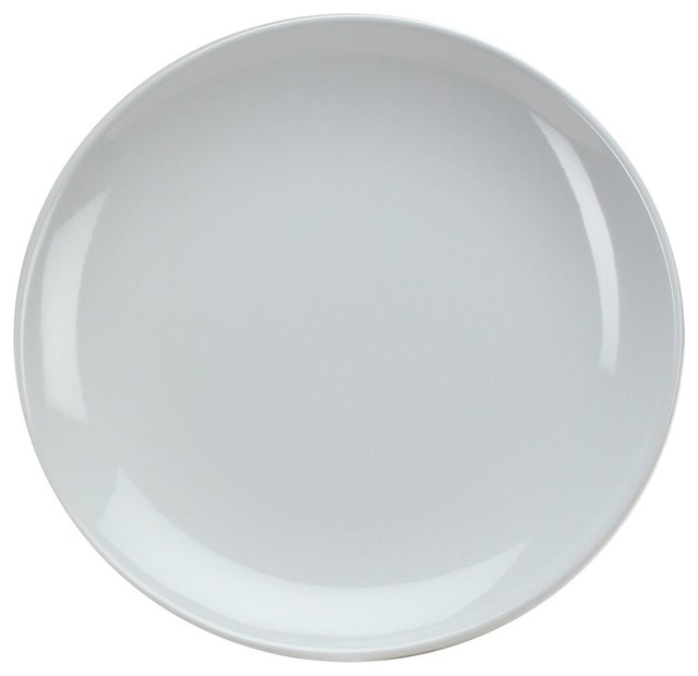 8" Salad Dessert Plate, White, Set of 4 Transitional Salad And