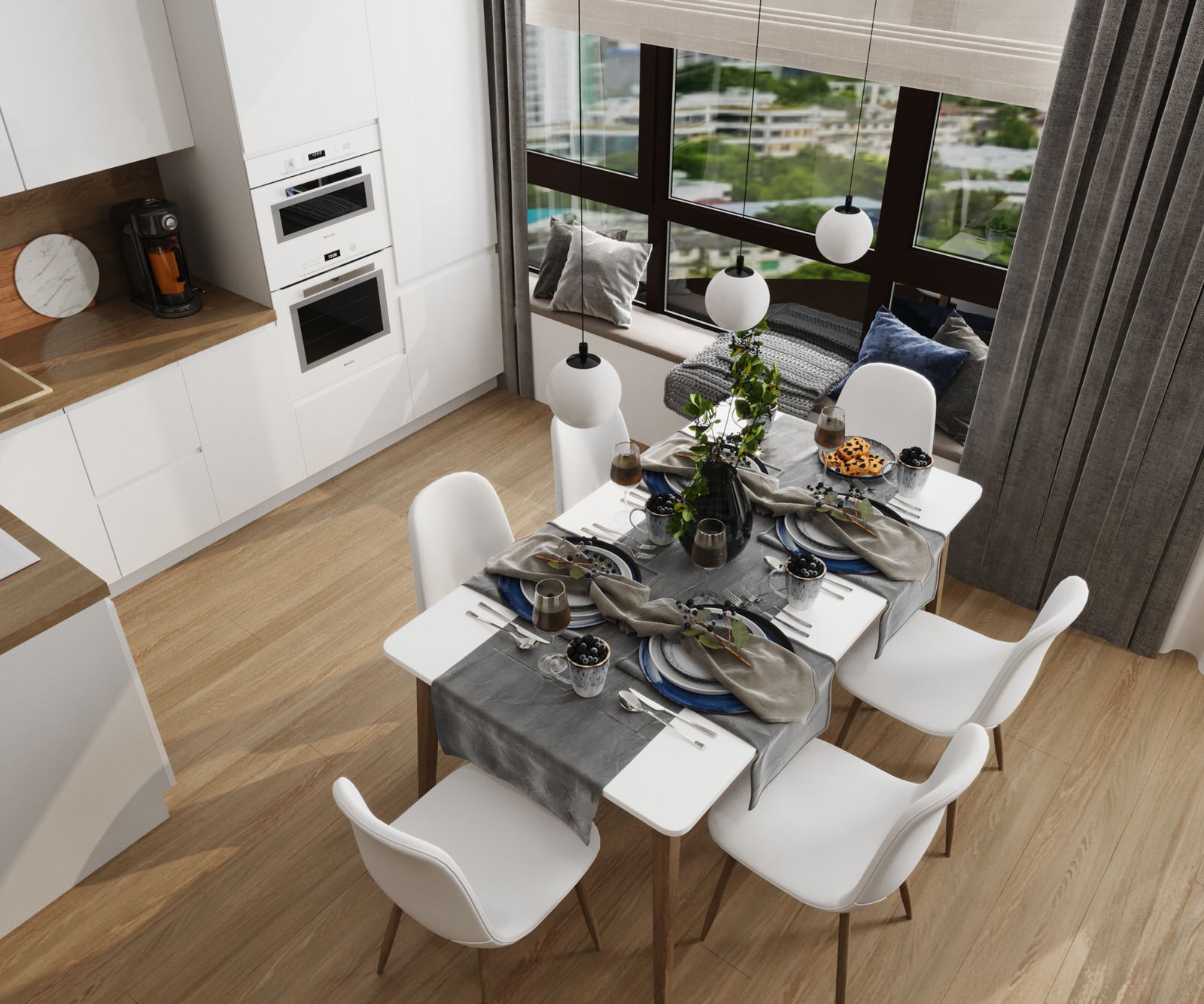 Спальня совмещенная с детской в Химках