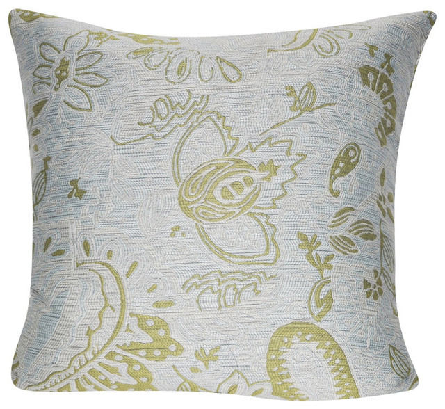 Loom And Mill 22 X22 Light Blue Paisley Decorative Pillow Loom And Mill 22 X22 Light Blue Paisley Decorative Pillow