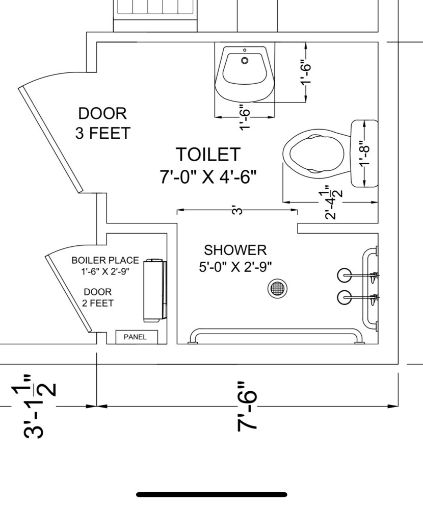 Accessible Bathroom Layout, image size:830x990