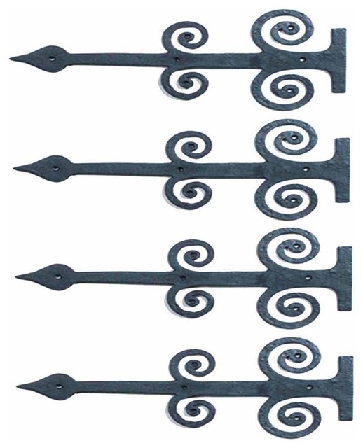 4 Decorative Heavy Iron Door Strap Hinge Spade 16 Long