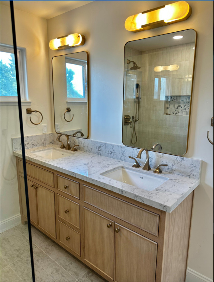 Coastal Grandmillenial Glam Bathroom