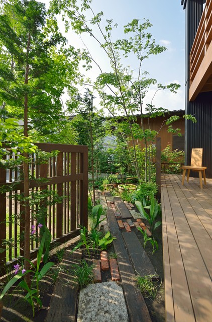 庭　 FUJIKURAZOUEN asiatico-terraza-y-balcon
