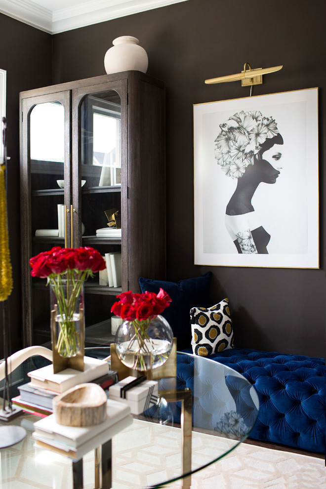 Home office - small modern home office idea in Atlanta